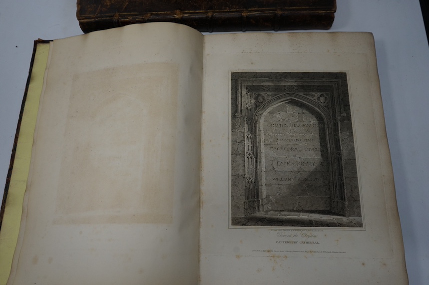 Gostling, William - A Walk in and about the City of Canterbury, with many observations not to be found in any description hitherto published ... 2nd edition (corrected), portrait frontis., large folded city plan (with fo